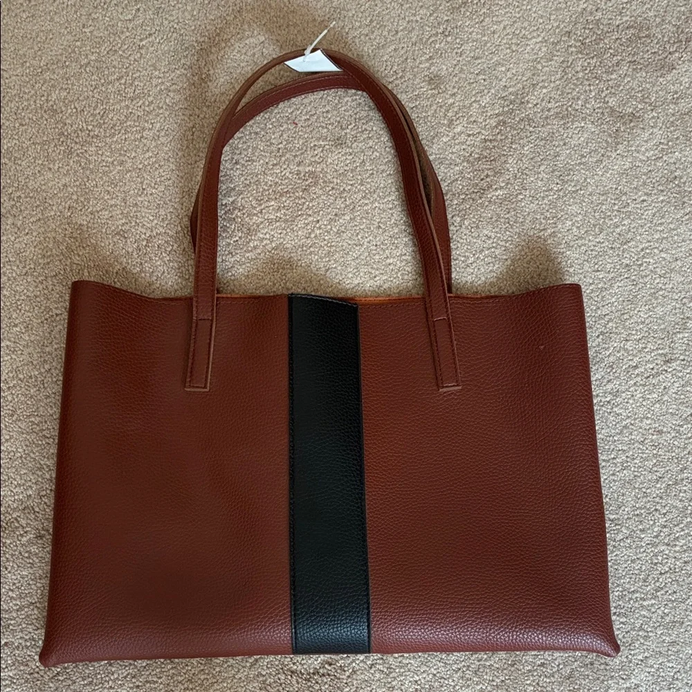 Vince Camuto Tan and Black Shoulder Bag - Picture 3 of 9